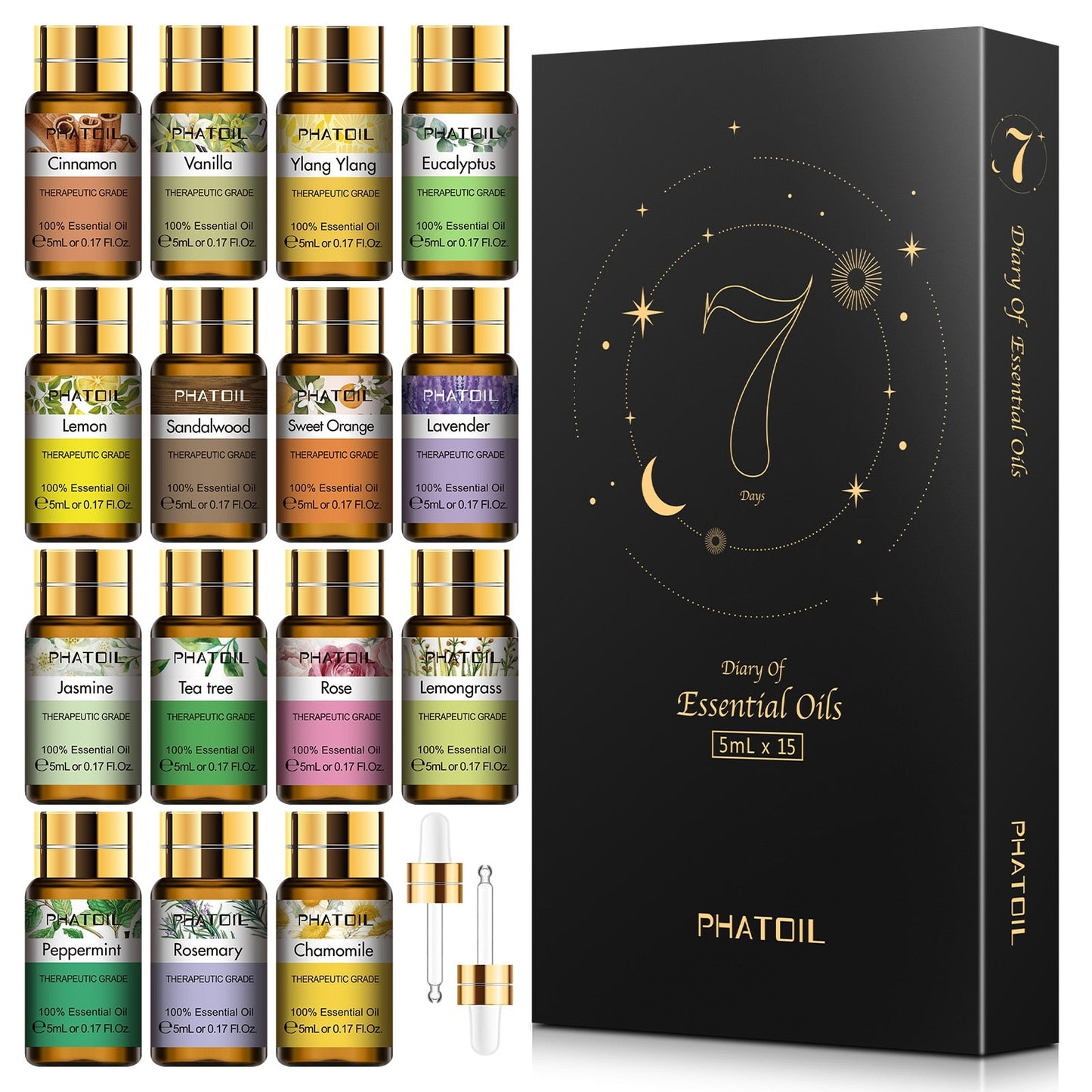 Pure Essential Oils 15pcs Gift Set Natural Plant Aroma Essential